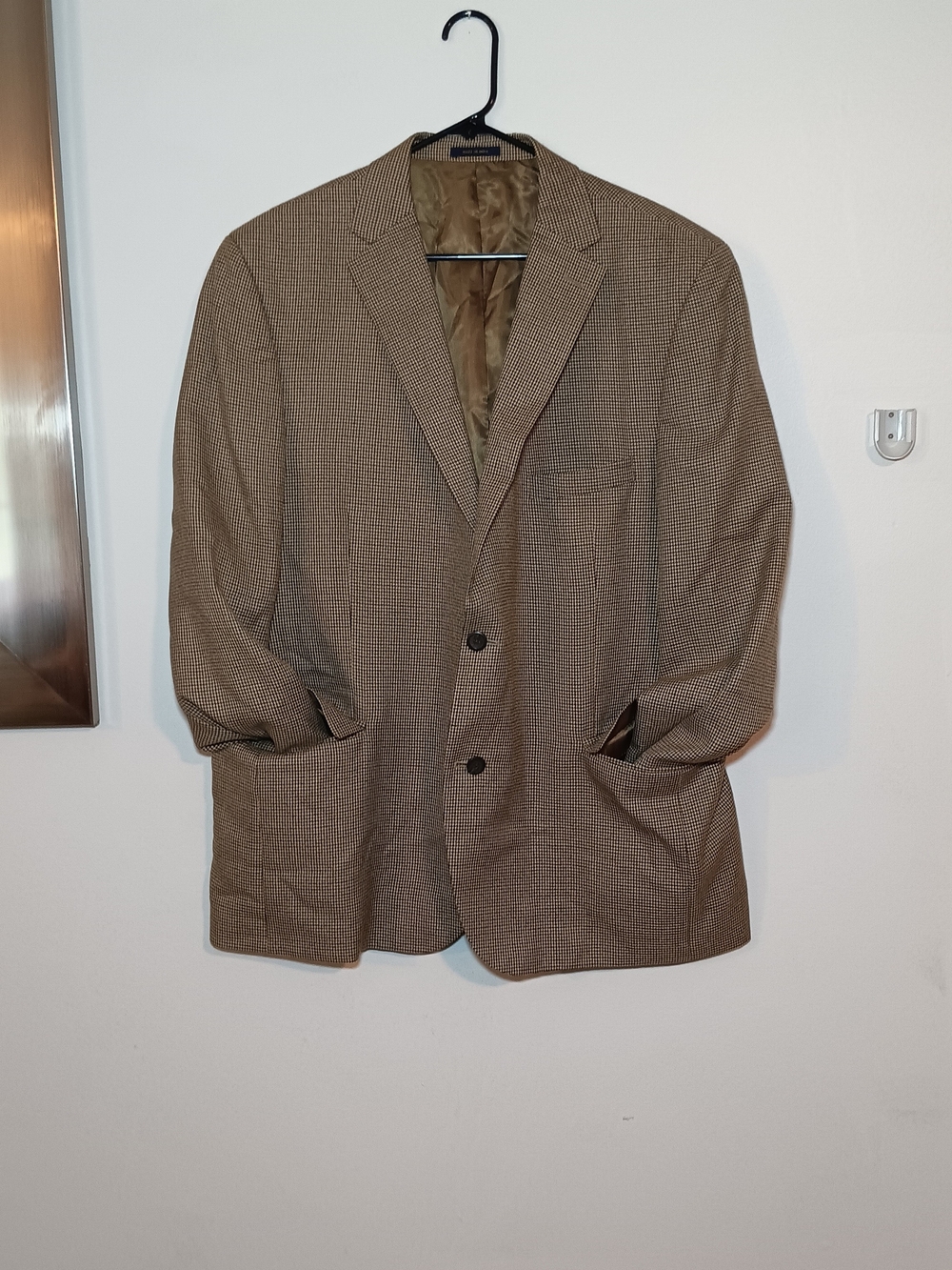 Club Room Men's Brown Houndstooth Sport Coat